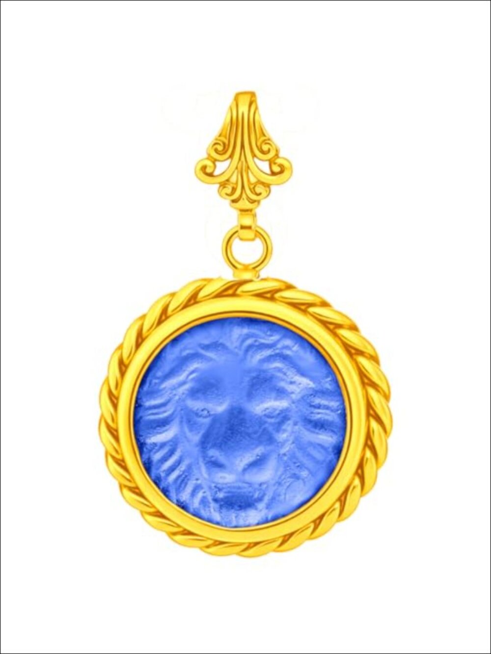 24K Gold Vermeil 925 Sterling Silver Intaglio Pendant Necklace Handmade